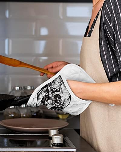HilariousM Halloween Skull Pot Holders