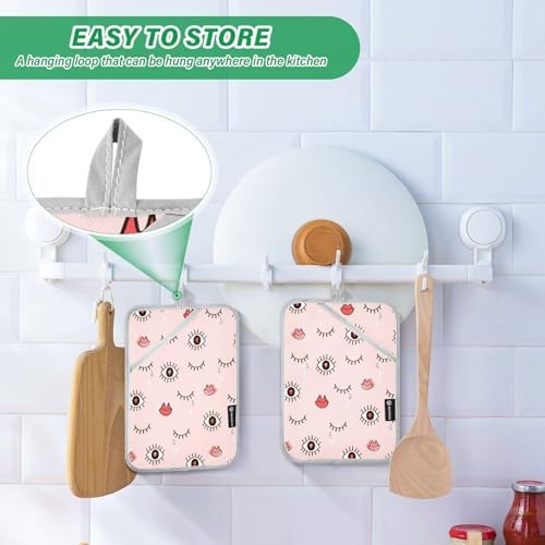 KCldeci Heat-Resistant Potholders Set for Kitchen Baking