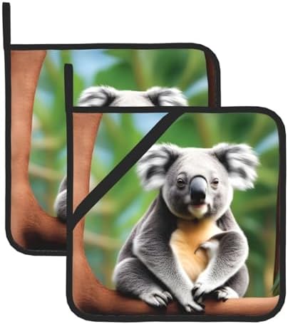 Funny Koalas Potholders 2-Pack Heat Resistant
