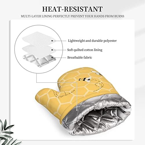 Oven Mitts Potholders Set Heat Resistant Silicone Glove