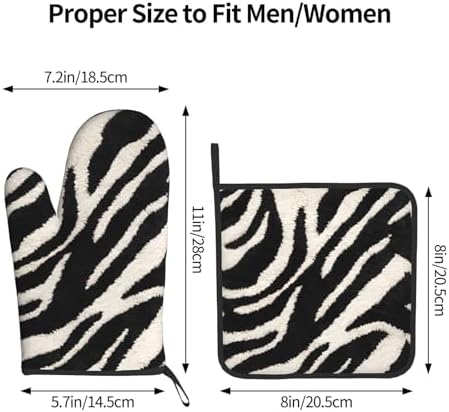 Zebra Animal Print Oven Mitts Set