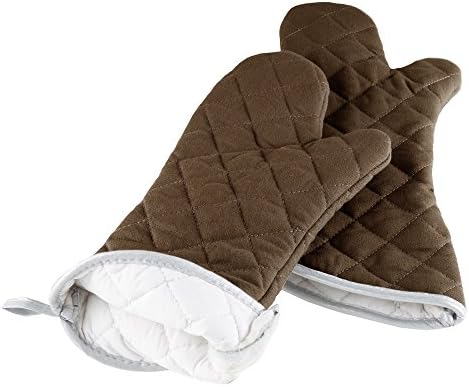 Oven Mitts Set of 2 - Oversized Flame Resistant by Lavish Home