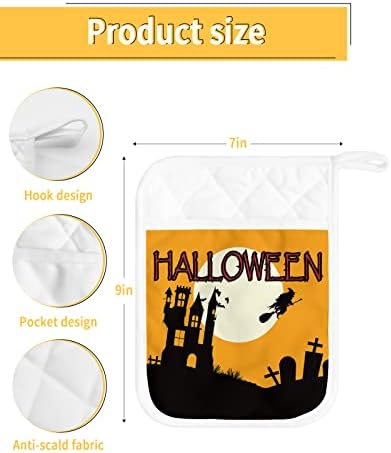 Halloween Night Pot Holder Set 5 x 7x9 inches