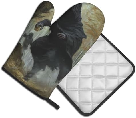 Halloween Heat-Resistant Oven Mitts Set