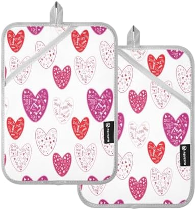 Heart Word Love 2-Pack Pot Holder Set