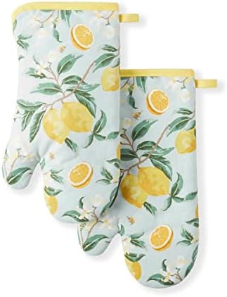 Martha Stewart Lemon Whimsy Oven Mitt Set