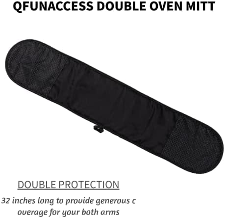 Heat-Resistant Oven Mitt 75x32in Black