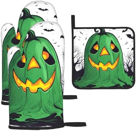 Scare-Cute Halloween Oven Mitts Pumpkin