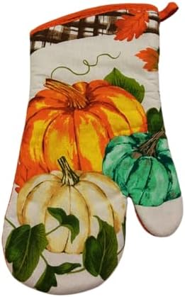 Harvest Pumpkin Oven Mitt Potholders Set