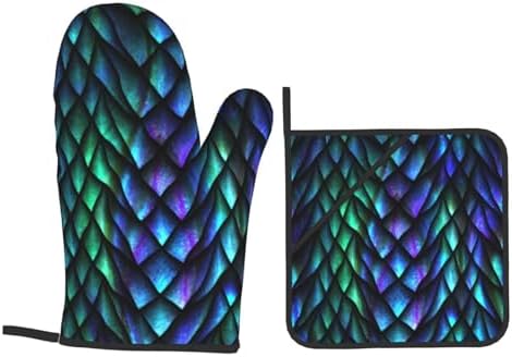 WAWOWA Oven Mitts and Potholders Set of 4