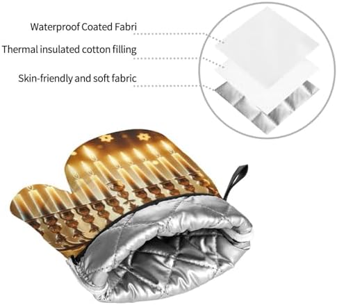 HEAT-RESISTANT OVEN MITS for Cooking and Baking