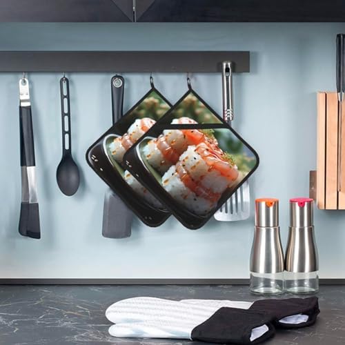 Fresh Salmon Sushi Potholders Heat-Resistant Kitchen Pots Holder for BBQ Cooking