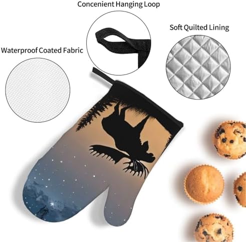 ZHANLEI 4-Piece Oven Mitts Pot Holders Set
