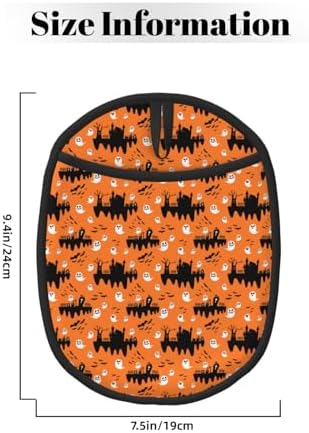 Halloween Spooky White Oven Mitts with Hanging Loop