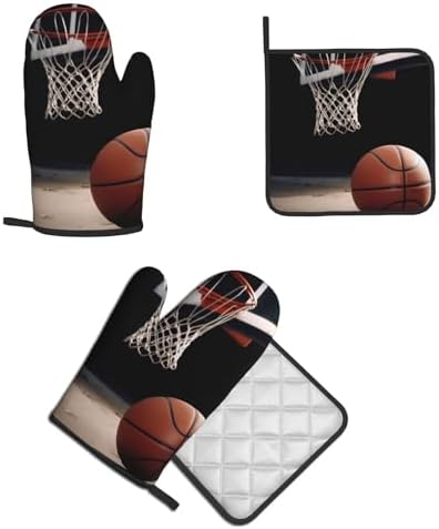 Experience the Heat Oven Mitts Pot Holders Set by Quopvn