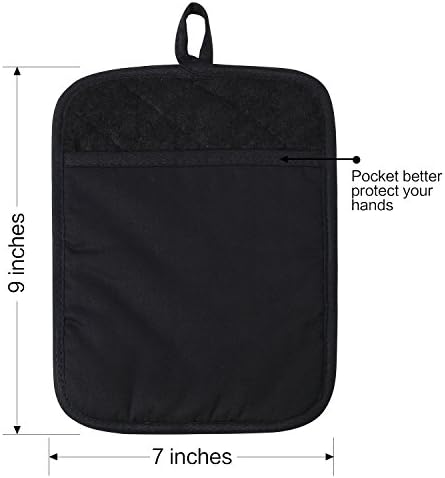 100 Cotton Silicone Potholders Set of 2