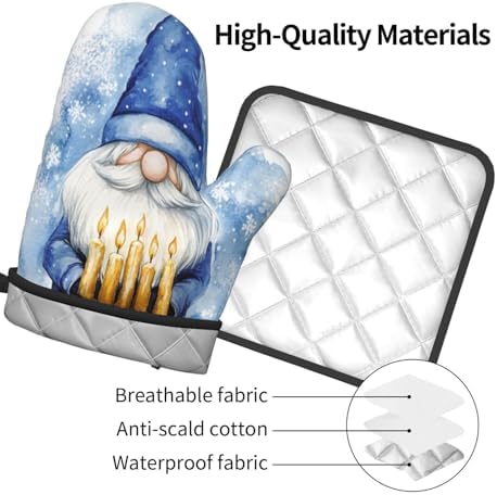 Gjieliness Hanukkah Gnome Oven Mitts Set