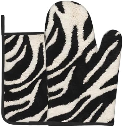 Zebra Animal Print Oven Mitts Set