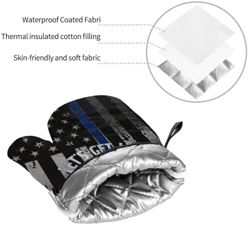 Joyful Premium Heat-Resistant Oven Mitts Pot Holders 4-Piece Set Baking Tools