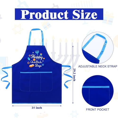 Hanukkah Baking Apron Set with Oven Mitts Potholders