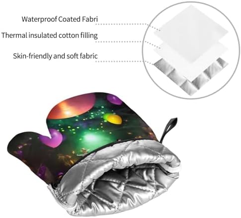 Halloween Party Oven Mitts Heat-Resistant Waterproof Durable