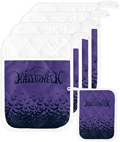 Hilarious Halloween Pot Holder Set with Spooky Design