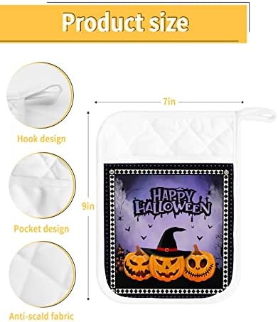 JasmineM Halloween Pumpkins Spooky Potholders Set of 5 1