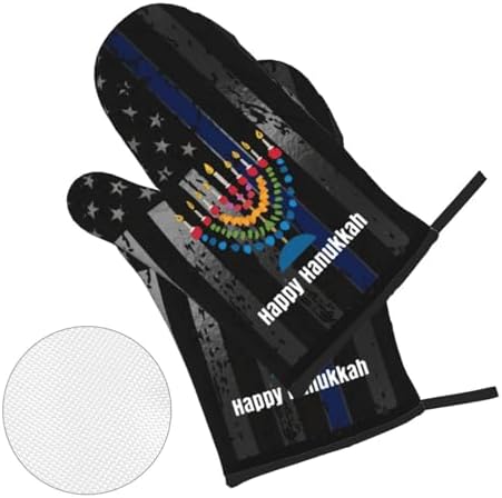 Happy Hanukkah Premium Oven Mitts Set Best
