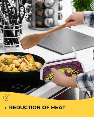 Festive Halloween Pot Holder Heat Insulation Oven Mitt Easy Clean Loop Trivet