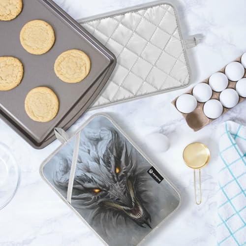 Kcldeci Dragon Head Oven Potholders Set