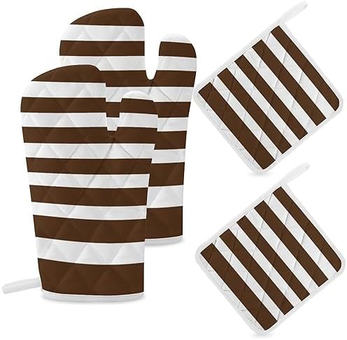 Protect Your Hands - Curdesi 4PCS Oven Mitts Set - Heat-Resistant