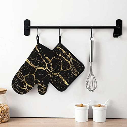 Oven Mitts Potholders - Heat-Resistant Waterproof FUN Design for Cooking