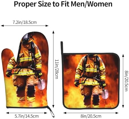 Oven Mitts Pot Holders Set Heat-Resistant for Kitchen Use