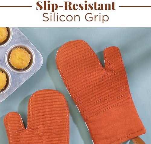 Heat-Resistant Silicone Oven Mitts for Cooking