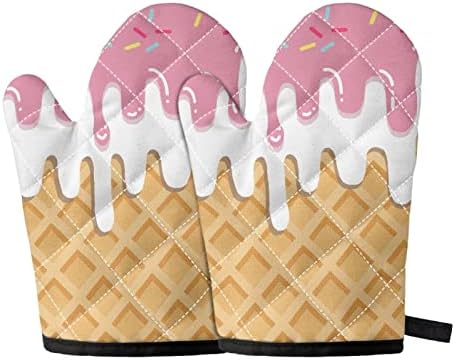 Snilety Pink Donut Oven Gloves
