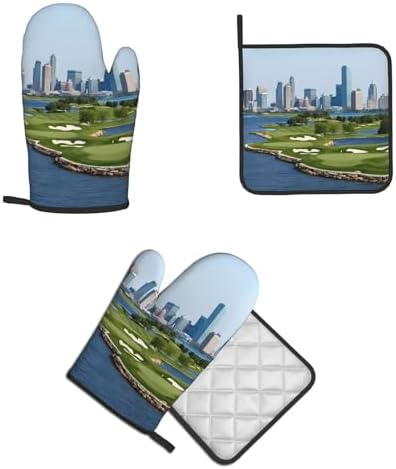 Premium Heat-Resistant Oven Mitt Set