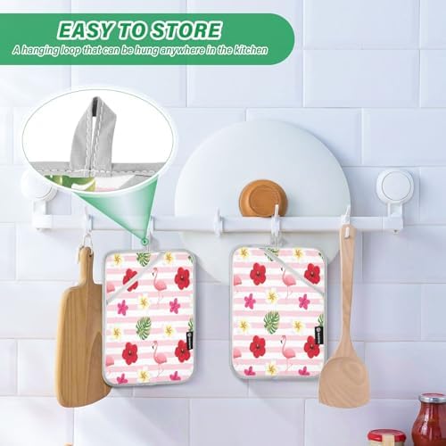 Kcldeci 2 Pack Heat Resistant Oven Mitts and Pot Holders