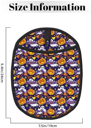 Two-Piece Halloween pumpkin silicone oven mitts heat resistant with hanging loop