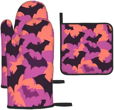 Radical Halloween Bat Oven Mitts