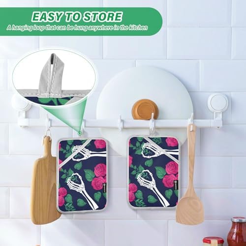 Halloween Skull Pot Holder Set
