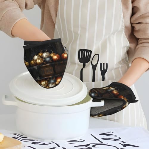 Cute Mini Silicone Oven Mitts - Heat Resistant Perfect for Cooking Baking