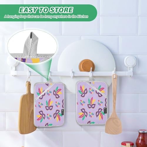 Mardi Gras Pot Holder Set