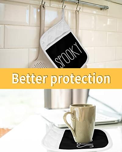 Halloween Spooky Word 5-Piece Pot Holder Set