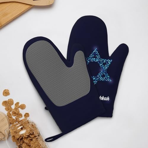 Happy Hanukkah Silicone Oven Gloves
