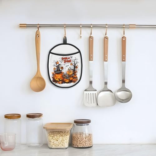 Festive Trick or Treat Pot Holder Set
