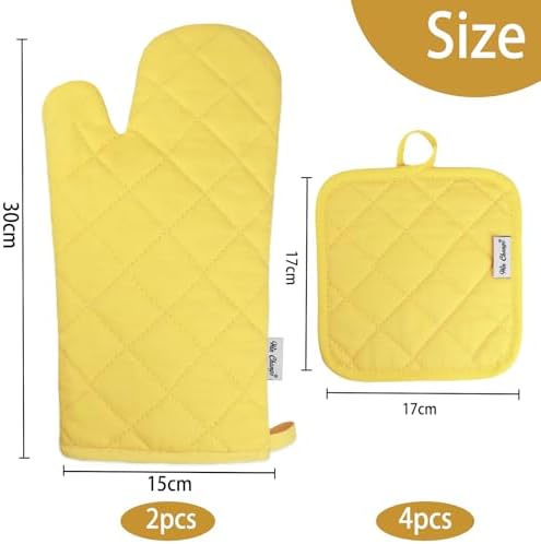 Win Change 6 Piece Oven Mitts and Pot Holders Set