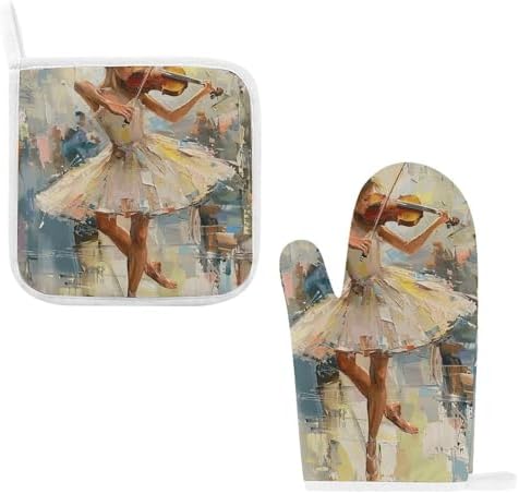 Secure Heat-Resistant Potholders Oven Mitts Set for Kitchen Use
