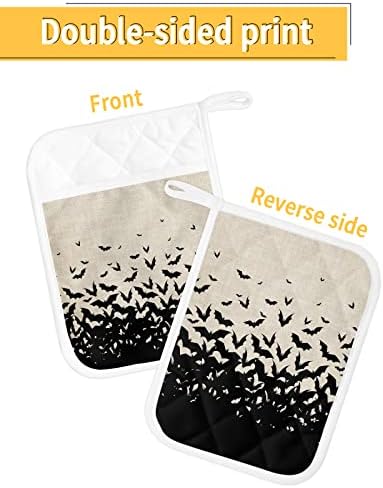 Halloween Bat 5-Piece Pot Holder Set