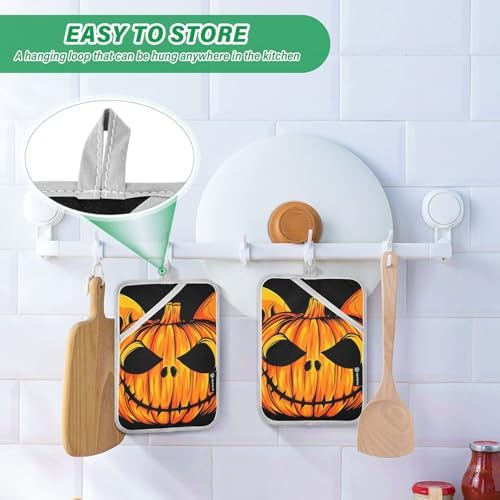 Halloween-small pumpkin skeleton heat-resistant pot holders kitchen mitts