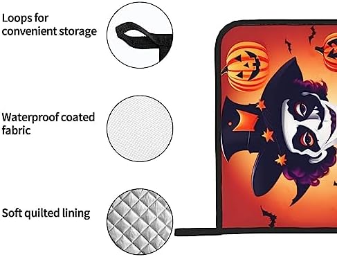 Halloween Fun Heat-Resistant Non-Slip Potholders for Safe Kitchen Experiments